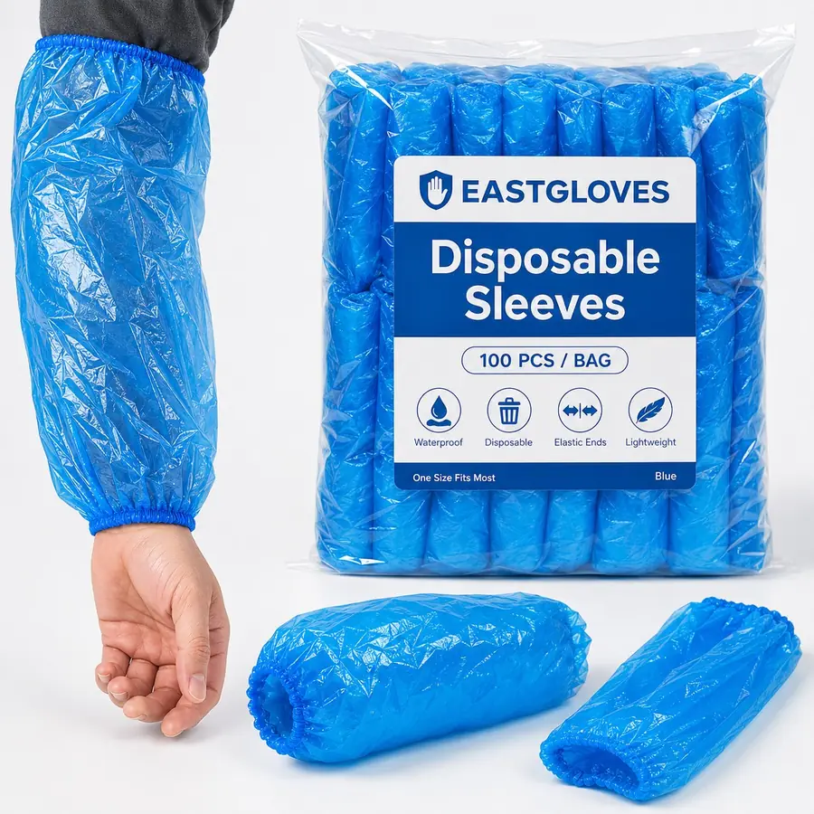 EASTGLOVES disposable blue sleeves 100 pcs per bag
